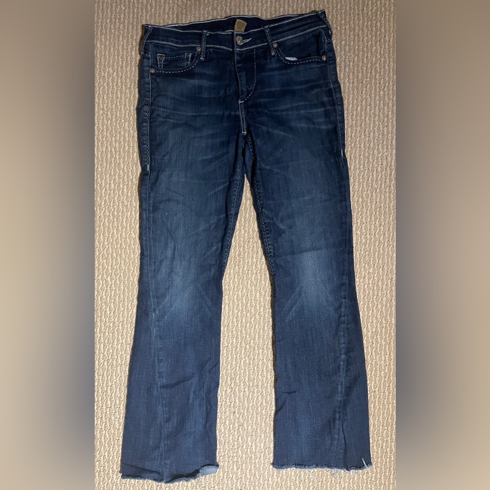 BECCA Midrise Dark Blue BootCut True Religion Jeans